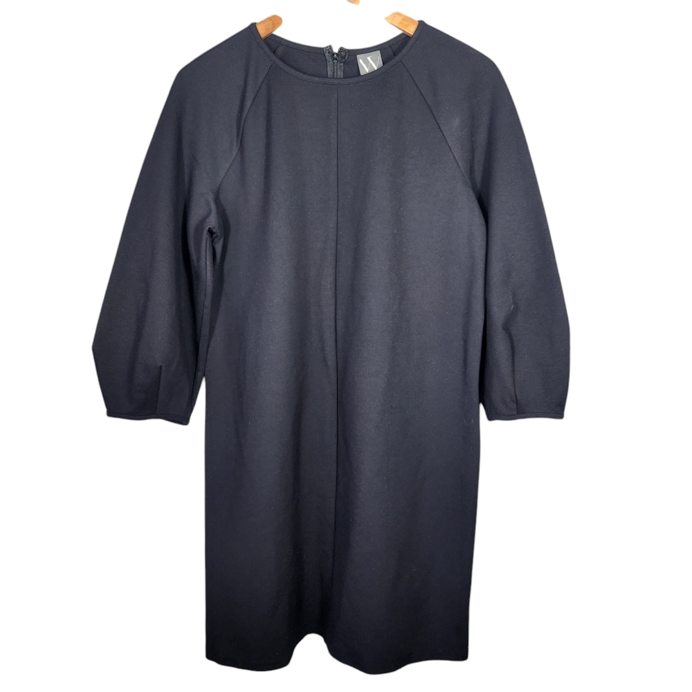 Worthington Dress Medium Black Ultra Stretch Ponte Shift Elasticated Cuffs